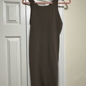 All in Motion Sleeveless Midi Dress - Brown